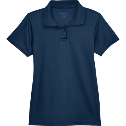 Custom Womens Polyester Jersey Polo Navy