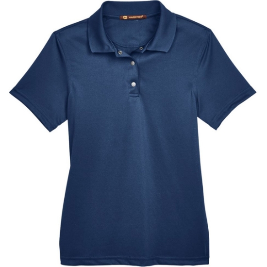 Custom Womens Advantage Snag Protection Plus IL Snap Placket Polo Dark Navy