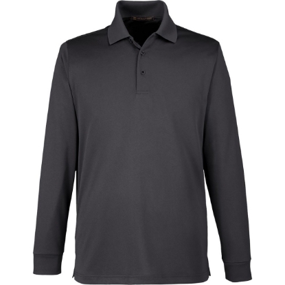 Custom Mens Advantage Snag Protection Plus IL Long Sleeve Polo Dark Charcoal
