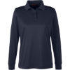 Custom Womens Advantage Snag Protection Plus IL Long Sleeve Polo Dark Navy
