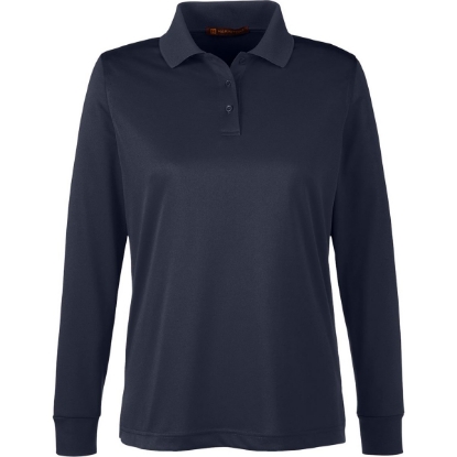 Custom Womens Advantage Snag Protection Plus IL Long Sleeve Polo Dark Navy