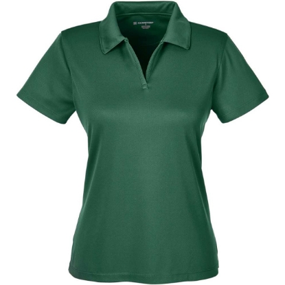 Custom Womens Double Mesh Polo Dark Green