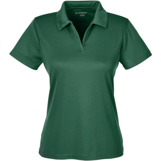 Custom Womens Double Mesh Polo Dark Green