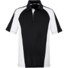 Custom Mens Advantage Snag Protection Plus IL Colorblock Polo Black/ White/ Dark Charcoal