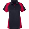 Custom Womens Advantage Snag Protection Plus IL Colorblock Polo Black/ Red/ Dark Charcoal