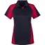 Custom Womens Advantage Snag Protection Plus IL Colorblock Polo Black/ Red/ Dark Charcoal