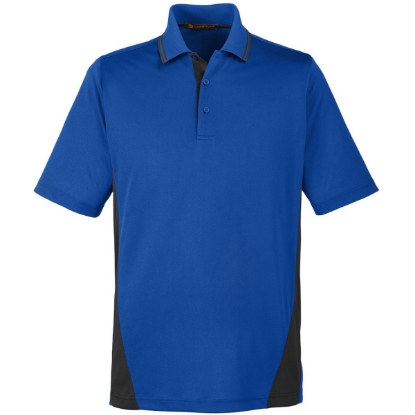 Custom Mens Flash Snag Protection Plus IL Colorblock Polo True Royal/ Black