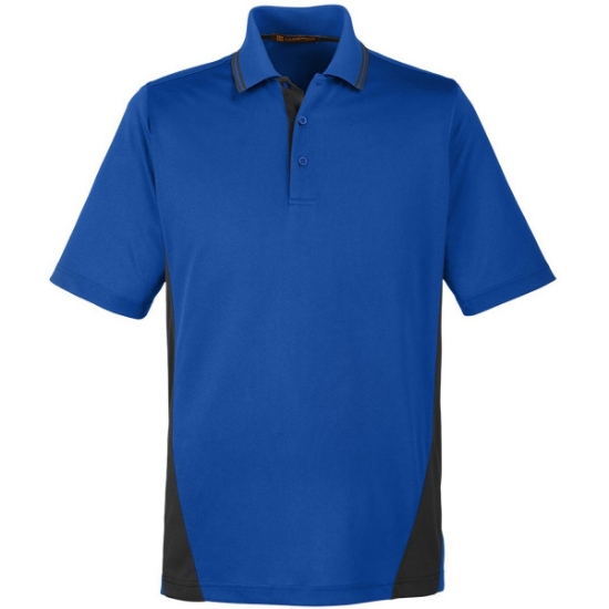Custom Mens Flash Snag Protection Plus IL Colorblock Polo True Royal/ Black