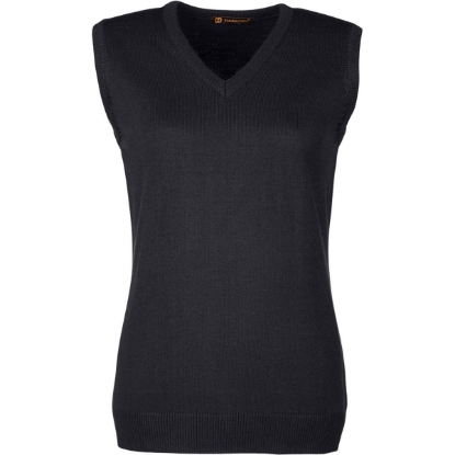 Custom Womens Pilbloc™ V-Neck Sweater Vest Black