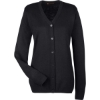 Custom Womens Pilbloc V-Neck Button Cardigan Sweater Black