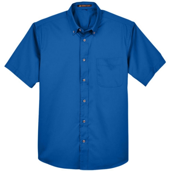 Custom Mens Easy Blend™ Twill Dress Shirt with Stain-Release French Blue