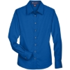 Custom Womens Easy Blend™ Long Sleeve Twill Dress Shirt with Stain-Release French Blue