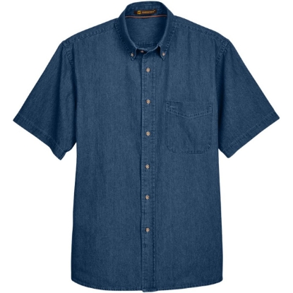 Custom Mens Denim Shirt Dark Denim