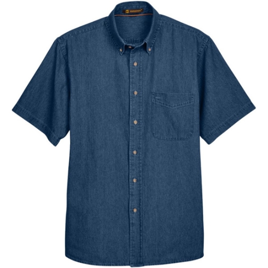 Custom Mens Denim Shirt Dark Denim