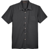Custom Mens Barbados Textured Camp Shirt Black