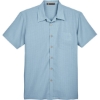 Custom Mens Barbados Textured Camp Shirt Cloud Blue