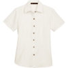 Custom Womens Barbados Textured Camp Shirt Cream