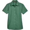 Custom Womens Barbados Textured Camp Shirt Palm Green