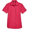 Custom Womens Barbados Textured Camp Shirt Parrot Red