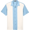 Custom Mens Two-Tone Camp Shirt Cloud Blue/ Cream