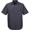 Custom Mens Key West Short Sleeve Performance Staff Shirt Dark Charcoal