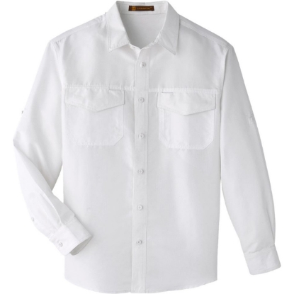 Custom Mens Key West Performance Staff Shirt White
