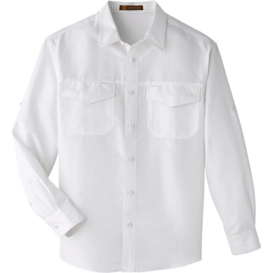 Custom Mens Key West Performance Staff Shirt White