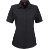 Custom Womens Key West Short Sleeve Performance Staff Shirt Black