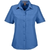 Custom Womens Key West Short Sleeve Performance Staff Shirt Pool Blue
