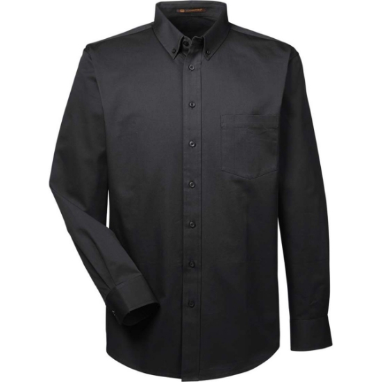 Custom Mens Foundation Cotton Twill Dress Shirt with Teflon Black