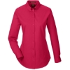 Custom Womens Foundation Cotton Twill Shirt with Teflon Red
