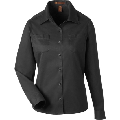 Custom Womens Advantage IL Workshirt Dark Charcoal