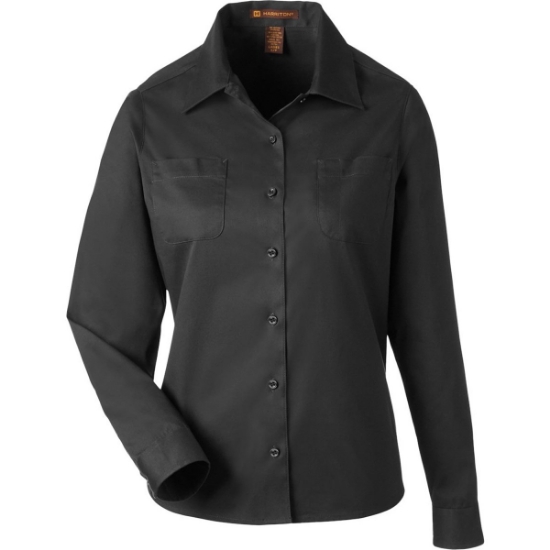 Custom Womens Advantage IL Workshirt Dark Charcoal