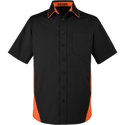 Custom Mens Flash IL Colorblock Shirt Black/ Team Orange