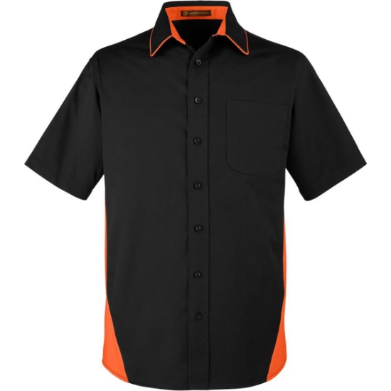 Custom Mens Flash IL Colorblock Shirt Black/ Team Orange