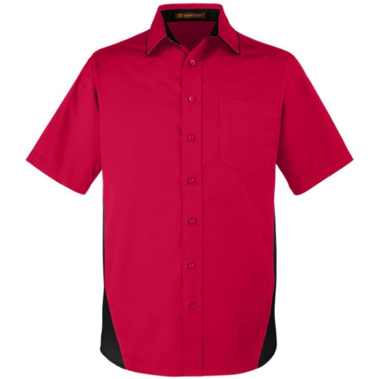 Custom Mens Tall Flash IL Colorblock Shirt Red/ Black