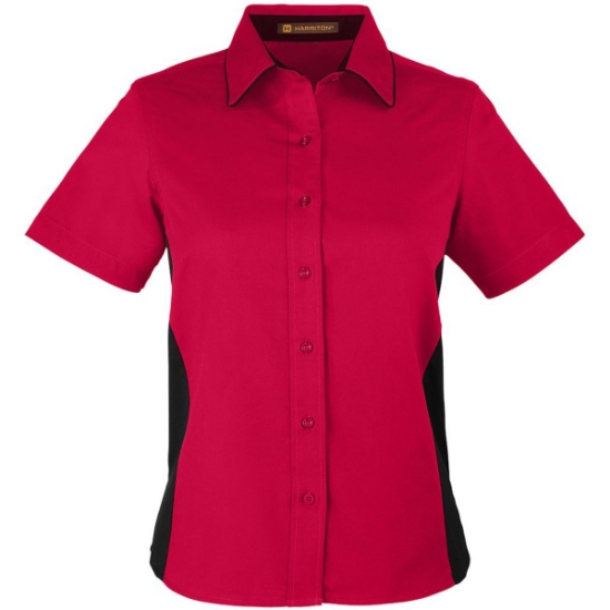 Custom Womens Flash IL Colorblock Shirt Red/ Black