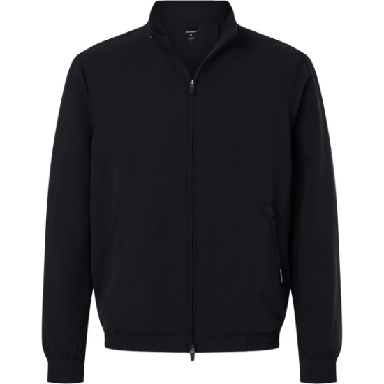 Custom Mens Wolfe Everyday Full-Zip 6-Pocket Scrub Jacket Black