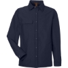 Custom Unisex Flex Twill Overshirt Jacket Dark Navy