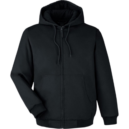 Custom Unisex Tall ClimaBloc® Heavyweight Hooded Full-Zip Jacket Black