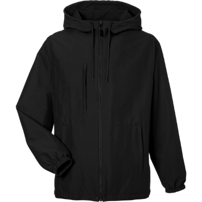 Custom Unisex Flex Twill Hooded Jacket Black