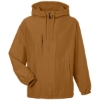Custom Unisex Flex Twill Hooded Jacket Duck Brown