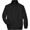 Custom Unisex Fleece Lined Nylon Jacket Black/ Black