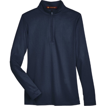 Custom Womens Advantage Snag Protection Plus Quarter-Zip Pullover Dark Navy