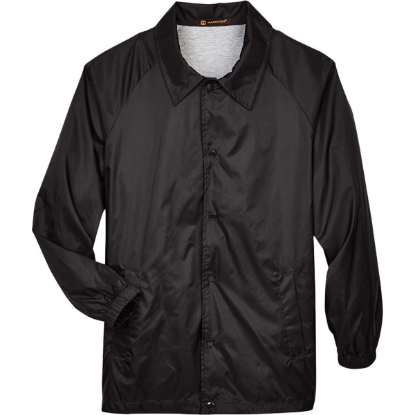 Custom Unisex Nylon Staff Jacket Black