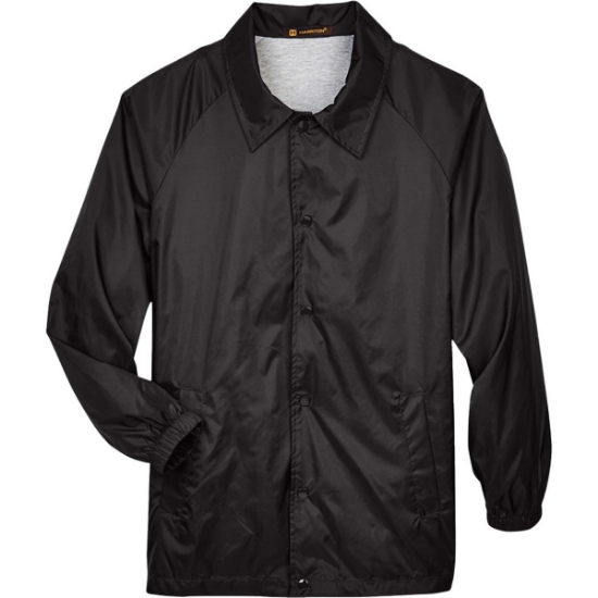 Custom Unisex Nylon Staff Jacket Black
