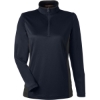 Custom Womens Flash Snag Protection Plus IL Colorblock Quarter-Zip Pullover Dark Navy/ Dark Charcoal