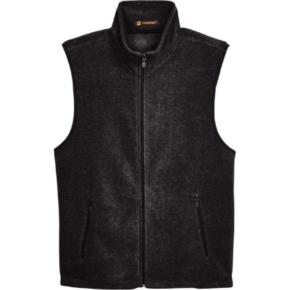 Custom Unisex Fleece Full-Zip Vest Black