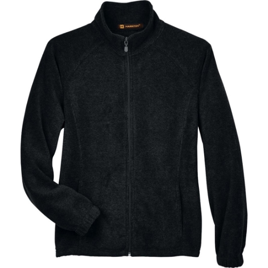 Custom Womens Full-Zip Fleece Black