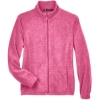 Custom Womens Full-Zip Fleece Charity Pink